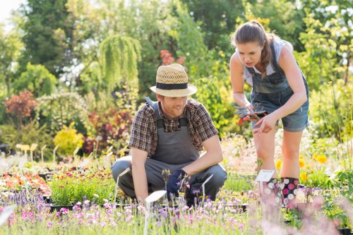 Person using a screen reader to access garden maintenance information