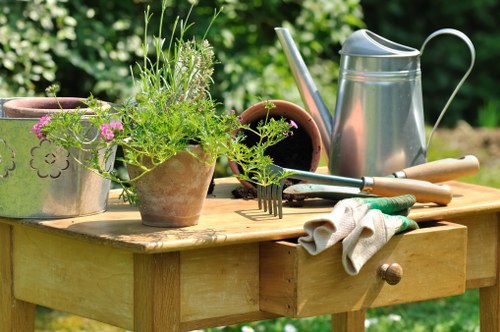 Automated irrigation system in a Crouch End garden